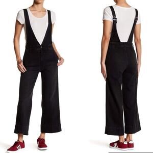 NWOT Free People Wide Leg A Line Jean Overalls Size 12